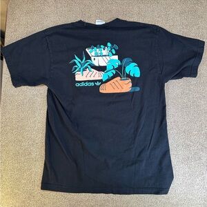 Adidas men’s “Planter” plants graphic tee Sz M Medium black classic shoes